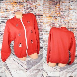 Jerzees Medium Sequin Sweatshirt 80s 90s Apres Ski